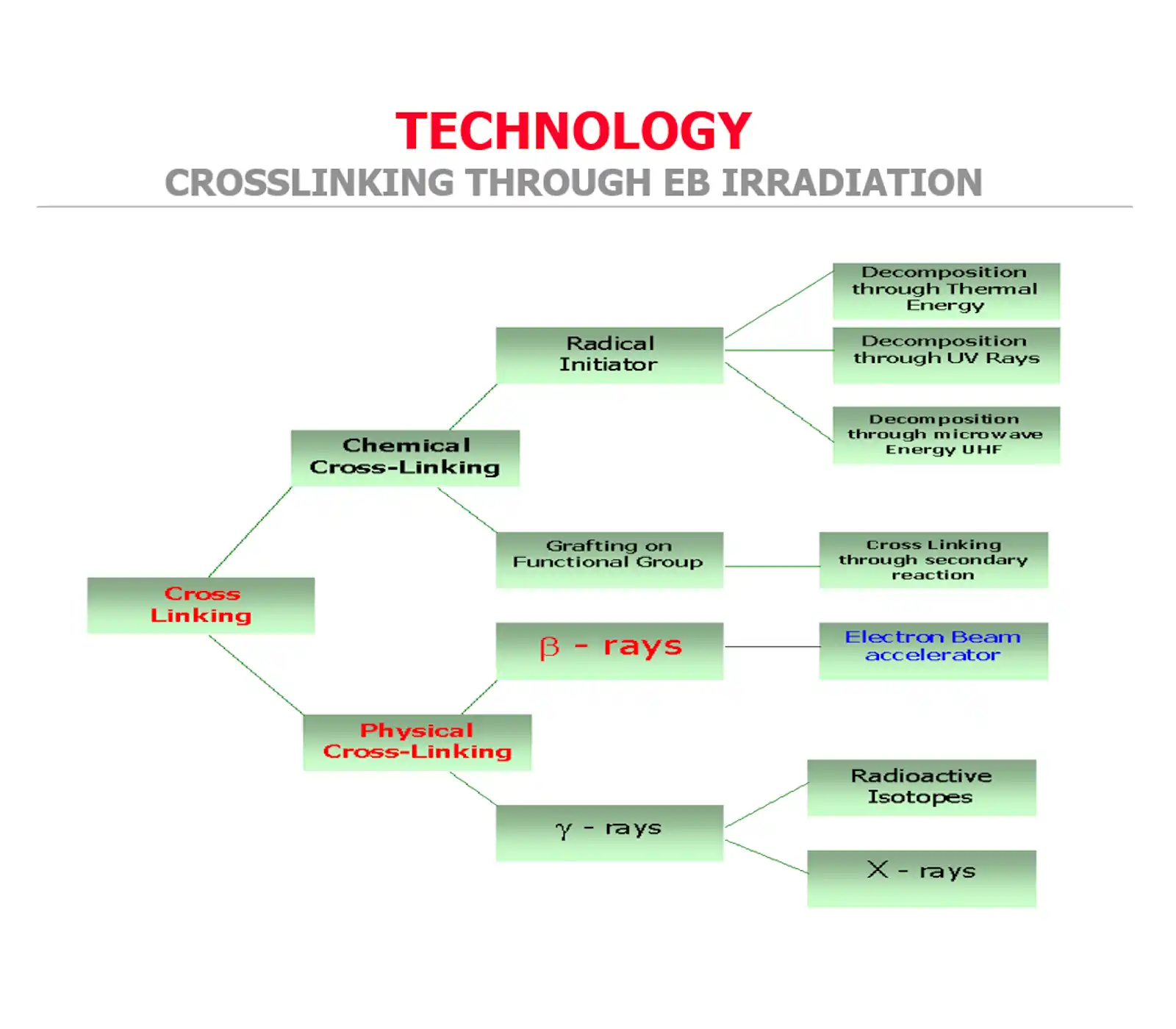 Process Flow: Crosslinking through Electron Beam Irradiation Technology